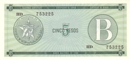 Cuba 5 Pesos ND (1985), Series B UNC, P-FX7, CU BFX807a - Kuba