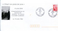 Thème Général De Gaulle - Bureau Temporaire - Scorbé Clairvaux- 13 Juin 2010 Sur Entier Postal Repiqué - R 1843 - De Gaulle (General)