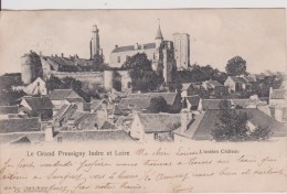 37 Indre Et Loire  LE GRAND PRESSIGNY "  L'ancien Chateau Et Le Bas De La Ville "  Précurseur - Le Grand-Pressigny