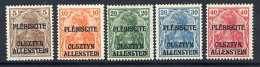 ALLENSTEIN 1920 Overprints On Germany Definitives Unissued Values, MNH /**.  Michel II-VI - Otros & Sin Clasificación