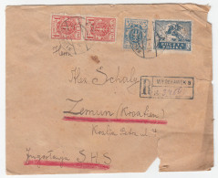 Poland Polska Registered Letter Cover Travelled Wloclawek  To Zemun Croatia SHS 192? D160701 - Briefe U. Dokumente