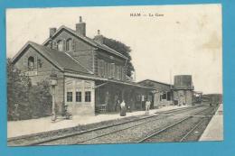 CPA Chemin De Fer Gare HAM 80 - Ham