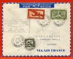 INDOCHINE LETTRE PAR AVION DE 1948 DE HAIPHONG POUR HONG KONG - Brieven En Documenten