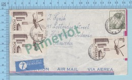 Pologne- Via Air Mail, To Canada, CoverTRZCIANKA LUBUSKA , 4 Stamps  2 Scans - Andere & Zonder Classificatie