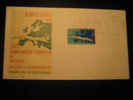 Barcelona 1970 XII Europe Championships Water Polo Water-polo Waterpolo Swimming Dive Fdc Cover Spain - Water Polo