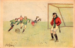 COMIC : MATCH De FOOTBALL - ARTIST SIGNED / ILLUSTRATION SIGNÉE : SCHÖNPFLUG / SCHOENPFLUG - B.K.W.I. 400-2 (u-533) - Schönpflug, Fritz