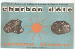 Buvard Charbon D'été Economie Sécurité - Elektrizität & Gas