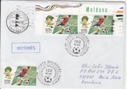 SOCCER WORLD CUP, SOUTH AFRICA'10, STAMPS AND SPECIAL POSTMARK ON COVER, 2010, MOLDOVA - 2010 – Zuid-Afrika