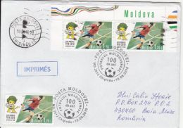 SOCCER WORLD CUP, SOUTH AFRICA'10, STAMPS AND SPECIAL POSTMARK ON COVER, 2010, MOLDOVA - 2010 – Afrique Du Sud