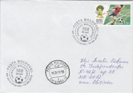SOCCER WORLD CUP, SOUTH AFRICA'10, STAMPS AND SPECIAL POSTMARK ON COVER, 2010, MOLDOVA - 2010 – África Del Sur