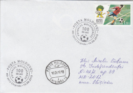 SOCCER WORLD CUP, SOUTH AFRICA'10, STAMPS AND SPECIAL POSTMARK ON COVER, 2010, MOLDOVA - 2010 – Südafrika