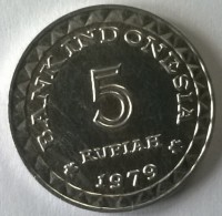 Monnaie - Indonésie - 5 Rupiah 1979 - Superbe +++ - - Indonesien