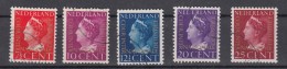 Nederland 1947 Nvph D20 - D 24 Cour Internationale De Justice, Opdruk In Goud Gestempeld - Officials