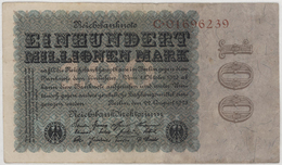 100 Millionen Mark - Reichsbanknote - German Reich / Deutsches Reich - Year 1923 - 100 Mio. Mark