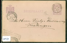 HANDGESCHREVEN BRIEFKAART Van LANGSTEMPEL DORDRECHT Uit 1886 ARNHEM-ROTTERD: Naar KRALINGEN * VOORDRUK NVPH 33 (10.470) - Lettres & Documents