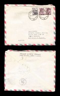 E)1965 ITALY, POSTE ITALIANE, PAIR OF 3, AIR MAIL, CIRCULATED COVER TO MEXICO, RARE DESTINATION, XF - Poste Aérienne
