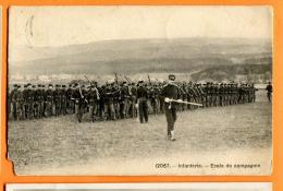 FAS-22  Armée Suisse Schweizerarmee Infanterie  Ecole De Compagnie Militär. Cachet Colombier 1908, ANGLE Tronqué - Colombier