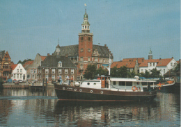 Leer - Rathaus 2   Mit Schiff Ems - Leer