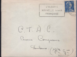 Lettre Algérie Secap =o Tizi Ouzou / A:ger 2 -7 1958  " L´Algérie Nouvelle Vivra Française " Sur Timbre Français - Lettres & Documents