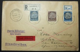 LUXEMBOURG / Chemnitz / Metz /  Registered Einschreiben Cover 1941 (890) - 1940-1944 Occupation Allemande