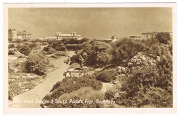 RB 1102 - Postcard - The Rock Garden & South Parade Pier - Southsea Portsmouth Hampshire - Portsmouth