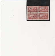 MAROC - BLOC DE 4 N° 161 OBLITERE DONT 2 EXEMPLAIRES SANS SURCHARGE. - Used Stamps