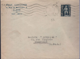 Lettre Algérie RBV Alger RP 8 SEPT 52  " 5 Lignes Ondulées " - Lettres & Documents