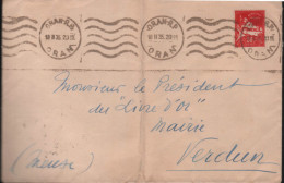 Lettre Algérie Krag Oran- RP 18 II 35. " 5 Lignes Ondulées " - Lettres & Documents