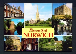 ENGLAND  -  Norwich  Multi View  Used Postcard - Norwich