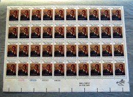 USA - 1975 Panel Of 40 Laurence Dunbar Black Heritage - Original Gum (OG) Deteriorated By Age. - Unused Stamps