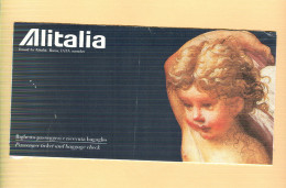 ALITALIA - BIGLIETTO PASSEGGERI COMPLETO, 1989, PASSENGER COUPON, - Europe