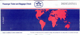 ALITALIA - IATA - BIGLIETTO PASSEGGERI COMPLETO, 1989 PASSENGER COUPON, - Europe