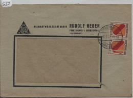 1945 Wappen Baden 8 Pfg. Mi. 4 - Diamantwerkzeugfabrik Rudolf Heger Freiburg - Emisiones Generales