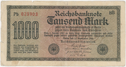 1000 Mark - Reichsbanknote - German Reich / Deutsches Reich - Year 1922 - 1000 Mark