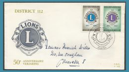 Belgique 1967 1404 à 1405 FDC Lions Clubs Oblitération Zaventem - 1961-1970