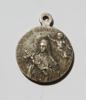 Old Religious Pendant - Madonna Di Pompei - Monarquía/ Nobleza