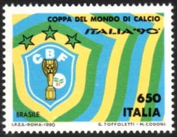 Italia 90 Brazil Brasil Brasile World Football Mnh Stamp - Ongebruikt