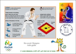 ALGERIE ALGERIA 2016 - FDC Olympic Games Rio 2016 Judo Olympische Spiele Olímpicos Olympics - Summer 2016: Rio De Janeiro