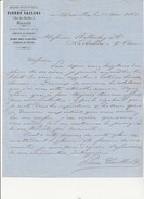LETTRE ENTETE -PIERRE CAILLOL - ANCIENNE MAISON DE TRANSIT -MARSEILLE - ANNEE 1863- AFFRANCHIE N° 22 -OBLITERE GC 2240 - 1800 – 1899