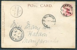 1904 New Zealand Postcard - Oamaru, Palmerston North, Wellington, Mangaonoho - Covers & Documents