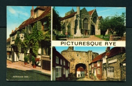 ENGLAND  -  Rye  Multi View  Used Postcard - Rye