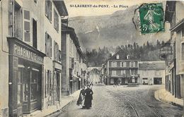 St Saint-Laurent Du Pont - La Place - Commerces (Pharmacie St Raphaël) - Edition J.G. - Saint-Laurent-du-Pont