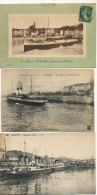 3 Cartes  " Arundel " Bateau De Dieppe à Brighton Newhaven - Ferries