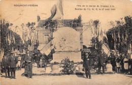 95-PERSAN-BEAUMONT-FËTE DE LA REMISE DU DRAPEAU A LA SECTION DE L´U.N.C. LE 27 AOÜT 1922 - Persan