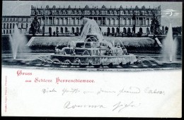 Herrenchiemsee, Schloss, GRUSS Aus, 17.8.1898, Prien, Chiemsee, Mondschein  -LITHO, Luger, Mond - Chiemgauer Alpen