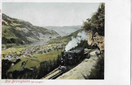 BRÜNIGBAHN→ Dampfzug Oberhalb Lungern, Sehr Schöne Litho-Karte Ca.1900 - Lungern