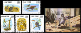 (033-34) Cape Verde / Cabo Verde  Birds / Oiseaux / Vögel / Vogels  ** / Mnh   Michel 445-49 + BL 4 - Cape Verde