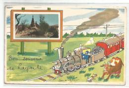 Bon Souvenir De LAGARDE Humour Train Illustrateur Jean De Preissac  .......cl - Preissac