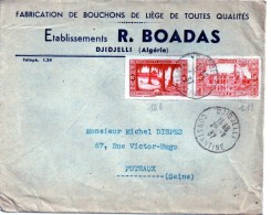 Lettre D Algerie Pour La France  ( 1937 ) - Lettres & Documents