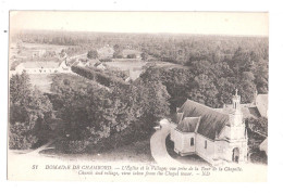 CPA DOMAINE DE CHAMBORD. L'EGLISE ET LE VILLAGE VUE PRISE DE LA TOUR DE LA CHAPELLE. - Chambord